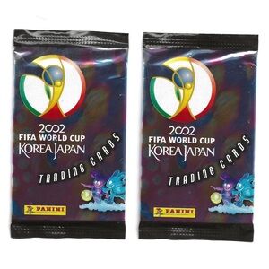 Vtg 2002 Panini World Cup Korea Japan Soccer Futbol Trading Card Packs Lot Of 2